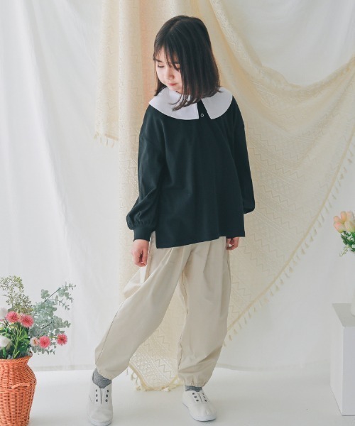 NHT（エヌエイチティー）の「NHT/エヌエイチティー ロングギャザーパンツ（その他パンツ・キッズ・カーキ/ブルー系その他7/ベージュ系その他6・120cm/130cm/140cm/150cm/160cm/110cm）」の6枚目の写真