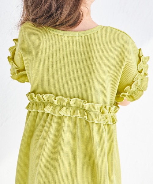 pairmanon（ペアマノン）の「【リンクコーデ】【ふんわりワッフル】フリル ガールズワンピース（ワンピース・キッズ・ベージュ系その他/モカ/グリーン系その他/ブラック系その他・100/140/120/110/130/150/90）」の17枚目の写真