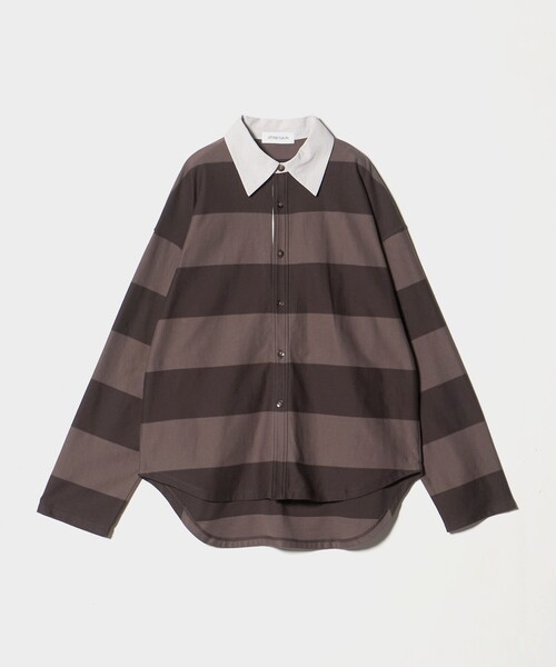 ＜ATTISESSION＞コットン ビッグ ラグビー シャツ セール】＜ATTISESSION＞コットン ビッグ ラグビー シャツ（Tシャツ