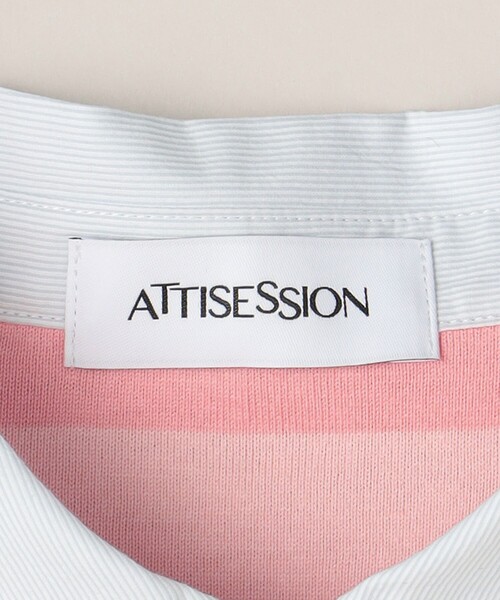 セール】＜ATTISESSION＞コットン ビッグ ラグビー シャツ（Tシャツ