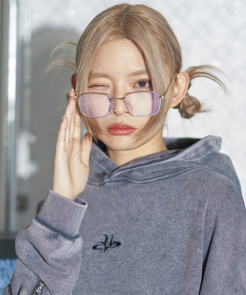 セール】ユニセックスデザインクリアレンズ伊達メガネ（メガネ