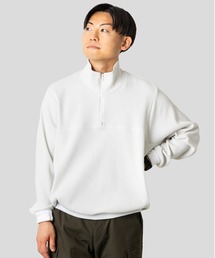 マルチワッフルハーフジッププルオーバー