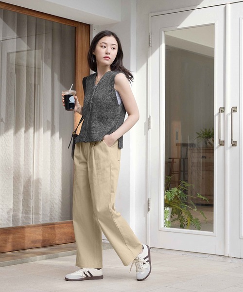 CHAN ME(チャンミ)の「ミックスニットベスト(ニット/セーター・レディース・グレー/ブラック/アイボリー・MEDIUM/LARGE)」の19枚目の写真