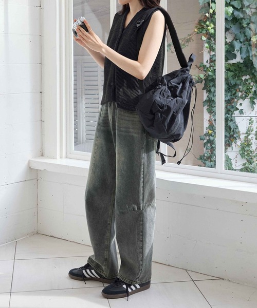 CHAN ME(チャンミ)の「ミックスニットベスト(ニット/セーター・レディース・グレー/ブラック/アイボリー・MEDIUM/LARGE)」の12枚目の写真