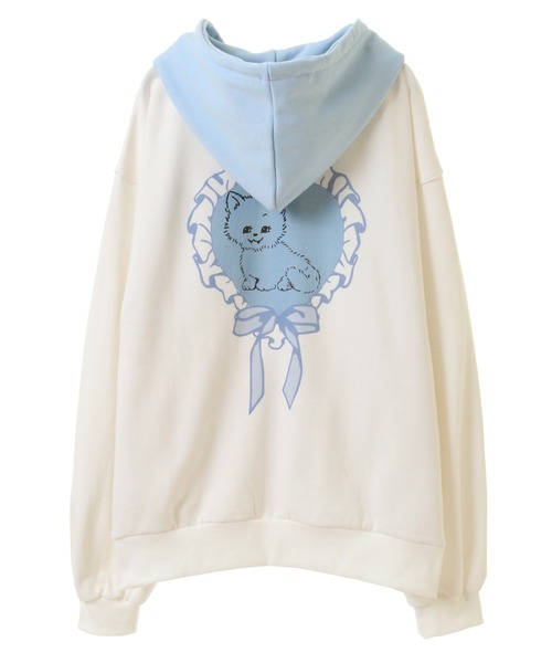 Candy Stripper(キャンディストリッパー)の「CANDYS CLUB フーディ(パーカー・レディース・ライトブルー/オフホワイト/ピンク・FREE)」の4枚目の写真