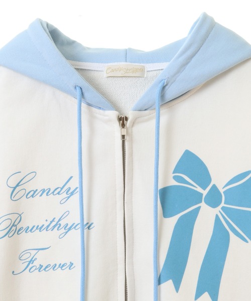 Candy Stripper(キャンディストリッパー)の「CANDYS CLUB フーディ(パーカー・レディース・ライトブルー/オフホワイト/ピンク・FREE)」の5枚目の写真