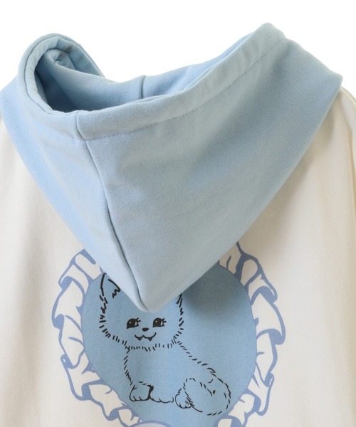 Candy Stripper(キャンディストリッパー)の「CANDYS CLUB フーディ(パーカー・レディース・ライトブルー/オフホワイト/ピンク・FREE)」の6枚目の写真