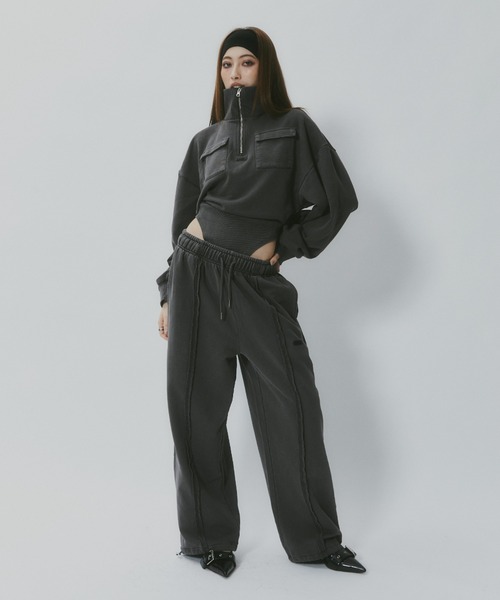 BLONDEY（ブロンディ）の「ハーフジップスウェットボディスーツ（その他トップス・レディース・グレー/チャコールグレー/イエロー・FREE）」の14枚目の写真
