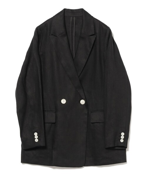 Demi-Luxe BEAMS(デミルクス ビームス)の「ダブルブレスト リネン ジャケット(テーラードジャケット・レディース・ブラック/ベージュ/ホワイト・36/38)」の19枚目の写真