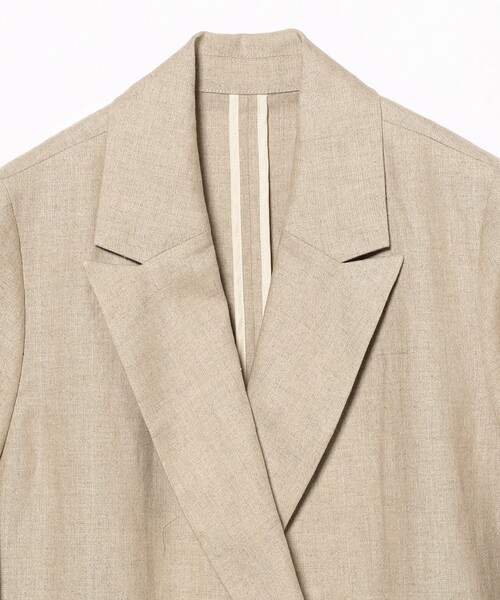 セール】ダブルブレスト リネン ジャケット［手洗い可］（テーラード