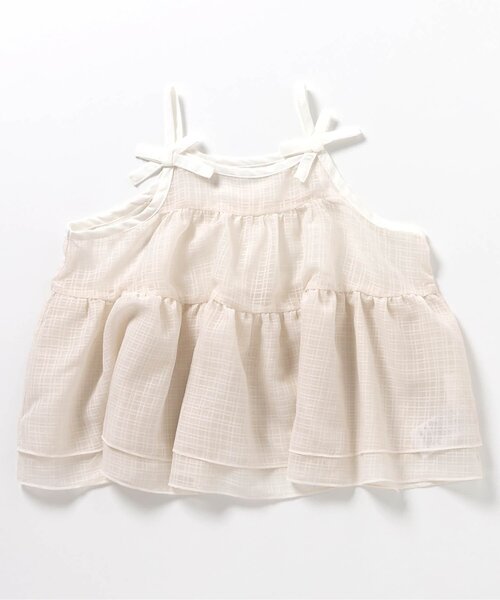 BREEZE（ブリーズ）の「【ジュニア対応】チュールビスチェ（キャミソール・キッズ・ブルー/アイボリー・90/100/120/140）」の6枚目の写真