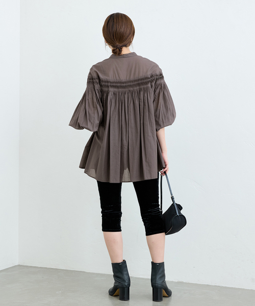 JOURNAL STANDARD（ジャーナルスタンダード）の「ボイルピンタックブラウス（シャツ/ブラウス・レディース・チャコールグレー/レッド/ホワイト・FREE）」の7枚目の写真