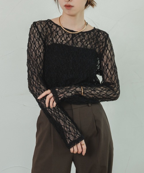 raffime（ラフィミー）の「アシメネックカップ付きインナーキャミソール（キャミソール・レディース・アイボリー/モカ/カーキ/ブラック/ホワイト系その他2/ブラック系その他/ダークブラウン/グレー・フリー/ショート丈）」の19枚目の写真