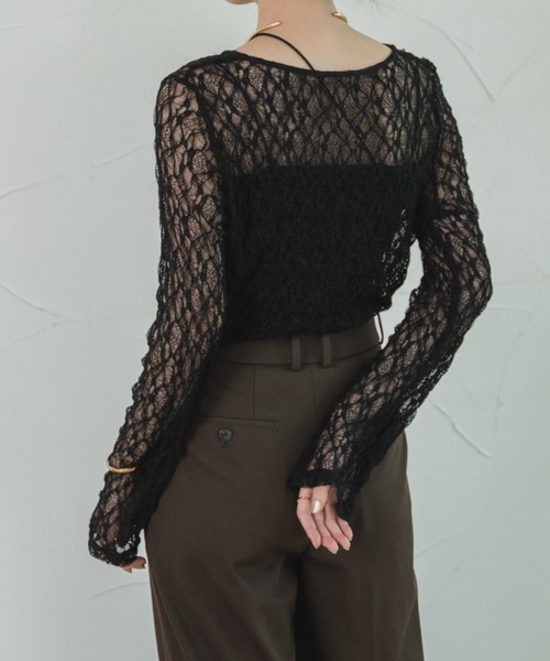 raffime（ラフィミー）の「アシメネックカップ付きインナーキャミソール（キャミソール・レディース・アイボリー/モカ/カーキ/ブラック/ホワイト系その他2/ブラック系その他/ダークブラウン/グレー・フリー/ショート丈）」の20枚目の写真