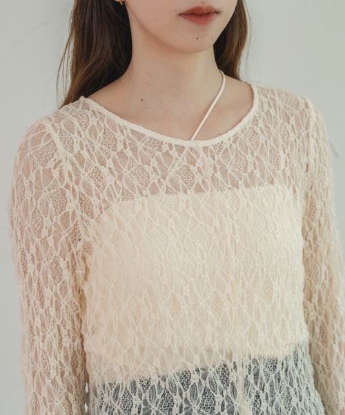 raffime（ラフィミー）の「アシメネックカップ付きインナーキャミソール（キャミソール・レディース・アイボリー/モカ/カーキ/ブラック/ホワイト系その他2/ブラック系その他/ダークブラウン/グレー・フリー/ショート丈）」の12枚目の写真