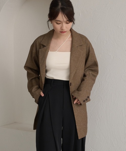 raffime(ラフィミー)の「【Raffime】アシメネックカップ付きインナーキャミソール/ブラトップ(キャミソール・レディース・アイボリー/モカ/カーキ/ブラック/ホワイト系その他2/ブラック系その他/ダークブラウン/グレー・フリー/ショート丈)」の22枚目の写真