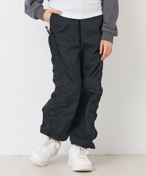 coca(coca)(コカ)の「キッズ サイドドロストリボンパンツ(その他パンツ・キッズ・ブラック/ラベンダー・120/150/130/140)」の1枚目の写真