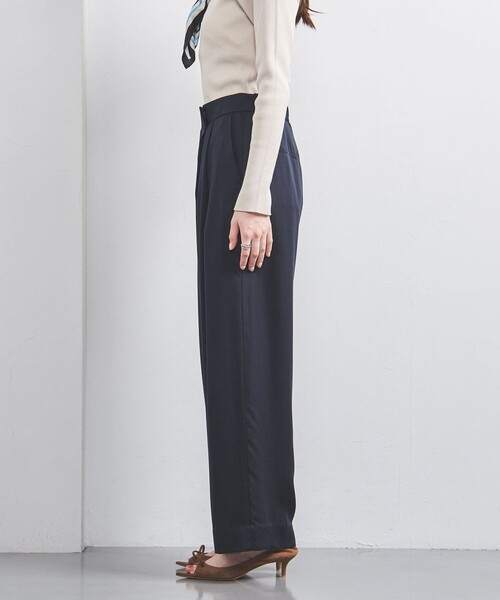 UNITED ARROWS(ユナイテッドアローズ)の「サテンラップ ワイドパンツ(その他パンツ・レディース・オフホワイト/ネイビー/ベージュ・34/40/38/36)」の15枚目の写真