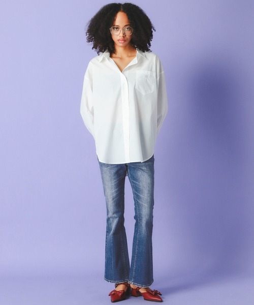 FOREVER 21（フォーエバー トゥエンティーワン）の「【2025SS】FOREVER 21オーバーシャツ（シャツ/ブラウス・レディース・ブルー系その他/グリーン/イエロー系その他/ピンク系その他/オフホワイト/ブルー・FREE）」の18枚目の写真