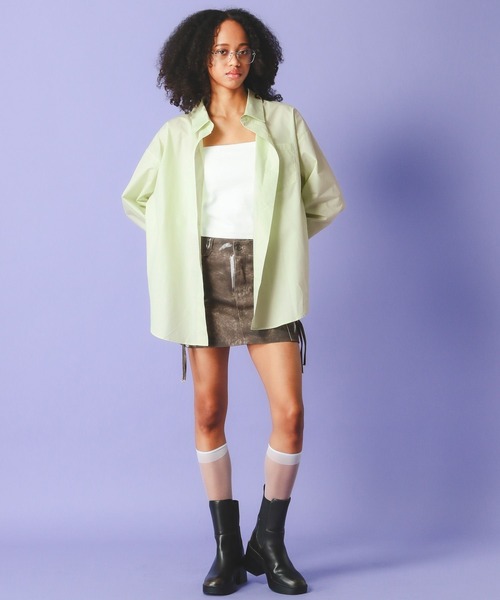 FOREVER 21（フォーエバー トゥエンティーワン）の「【2025SS】FOREVER 21オーバーシャツ（シャツ/ブラウス・レディース・ブルー系その他/グリーン/イエロー系その他/ピンク系その他/オフホワイト/ブルー・FREE）」の21枚目の写真