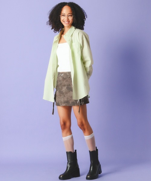 FOREVER 21（フォーエバー トゥエンティーワン）の「【2025SS】FOREVER 21オーバーシャツ（シャツ/ブラウス・レディース・ブルー系その他/グリーン/イエロー系その他/ピンク系その他/オフホワイト/ブルー・FREE）」の22枚目の写真