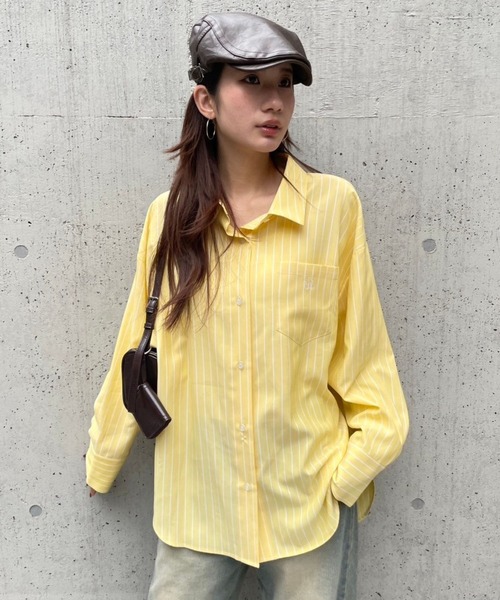 FOREVER 21（フォーエバー トゥエンティーワン）の「【2025SS】FOREVER 21オーバーシャツ（シャツ/ブラウス・レディース・ブルー系その他/グリーン/イエロー系その他/ピンク系その他/オフホワイト/ブルー・FREE）」の11枚目の写真