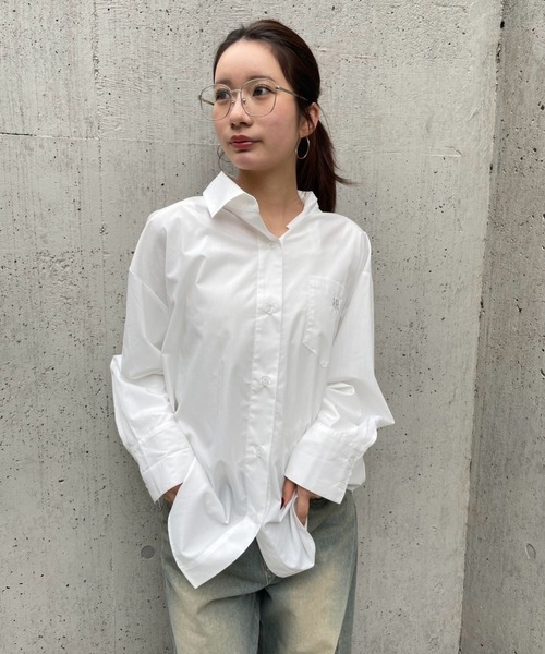 FOREVER 21（フォーエバー トゥエンティーワン）の「【2025SS】FOREVER 21オーバーシャツ（シャツ/ブラウス・レディース・ブルー系その他/グリーン/イエロー系その他/ピンク系その他/オフホワイト/ブルー・FREE）」の8枚目の写真