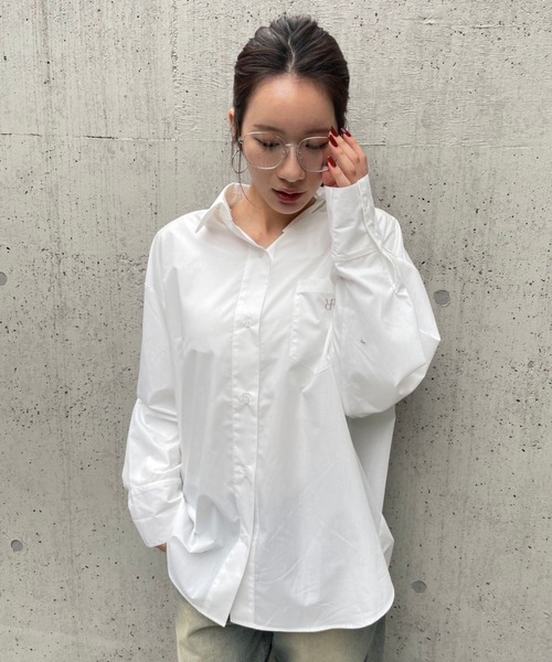 FOREVER 21（フォーエバー トゥエンティーワン）の「【2025SS】FOREVER 21オーバーシャツ（シャツ/ブラウス・レディース・ブルー系その他/グリーン/イエロー系その他/ピンク系その他/オフホワイト/ブルー・FREE）」の7枚目の写真