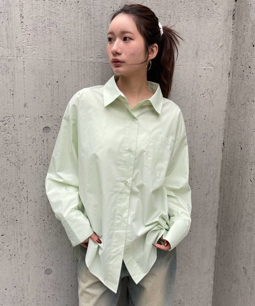 FOREVER 21（フォーエバー トゥエンティーワン）の「【2025SS】FOREVER 21オーバーシャツ（シャツ/ブラウス・レディース・ブルー系その他/グリーン/イエロー系その他/ピンク系その他/オフホワイト/ブルー・FREE）」の10枚目の写真