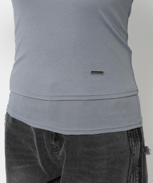 3.3 Field Trip （3.3フィールドトリップ）の「3.3 Field Trip／フード付きレイヤーロングスリーブ（Tシャツ/カットソー・レディース・ブルー/チャコール・FREE）」の14枚目の写真