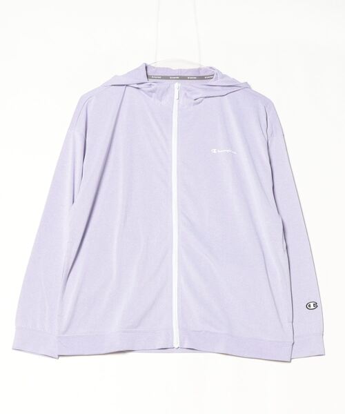 Champion(チャンピオン)の「チャンピオン ZIP HOODED SHIRT(パーカー・レディース・ライラック/ホワイト・M/L)」の2枚目の写真