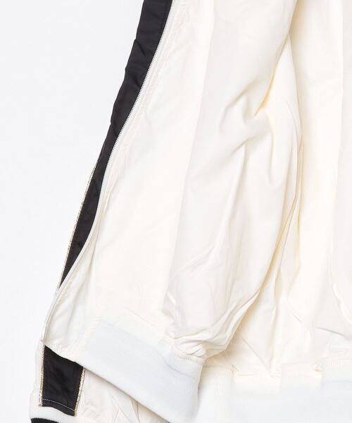 Onitsuka Tiger（オニツカタイガー）の「BOMBER JACKET / ボンバージャケット（その他アウター・レディース・オフホワイト/ベージュ/ブラック・M/XS/S/L/XL）」の9枚目の写真