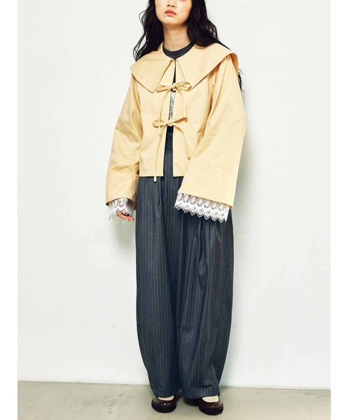 MEDE19F（メデジュウキュウ）の「ＭＥＤＥ１９Ｆ　Ｂｏｕｔｉｑｕｅ８８８さんコラボ　ビッグカラージャケット（その他アウター・レディース・ライトイエロー・M/L/LL）」の14枚目の写真