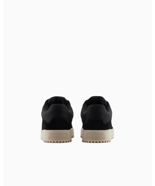 【話題】EMPORIO ARMANI ジャカードロゴ スニーカー セール】【エンポリオ アルマーニ】スニーカー スエード／ジャ