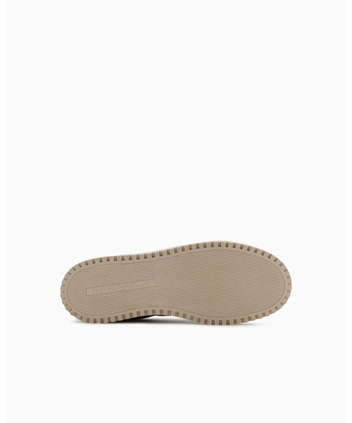 EMPORIO ARMANI（エンポリオアルマーニ）の「【エンポリオ アルマーニ】スニーカー スエード／ジャカードファブリック ロゴレタリング（スニーカー・メンズ・モカ/ブラック×ブラック・8.5/8/6.5/6/7.5/7/9/9.5/5/10/11）」の6枚目の写真