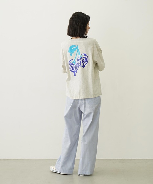 MILKFED.(ミルクフェド)の「GLITTER MELTY CHERRIES S/S TEE(Tシャツ/カットソー・レディース・ブラウン/チャコール/オートミール・L/M)」の9枚目の写真