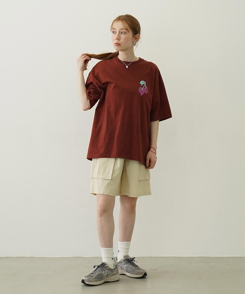 MILKFED.(ミルクフェド)の「GLITTER MELTY CHERRIES S/S TEE(Tシャツ/カットソー・レディース・ブラウン/チャコール/オートミール・L/M)」の12枚目の写真