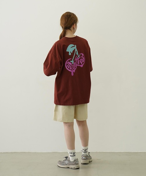 MILKFED.(ミルクフェド)の「GLITTER MELTY CHERRIES S/S TEE(Tシャツ/カットソー・レディース・ブラウン/チャコール/オートミール・L/M)」の15枚目の写真
