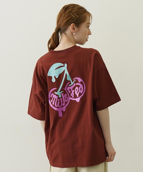 MILKFED.(ミルクフェド)の「GLITTER MELTY CHERRIES S/S TEE(Tシャツ/カットソー・レディース・ブラウン/チャコール/オートミール・L/M)」の4枚目の写真