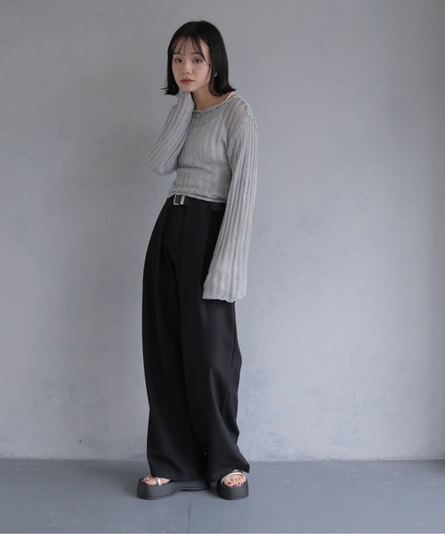 新品未使用 ellie プードルニット【BLACK】 ELLIE プードルニット ブラック フリーサイズ