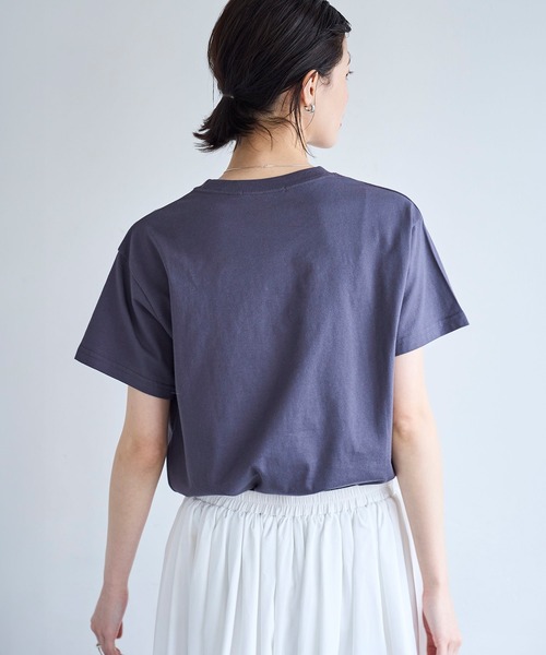 meilmada(メイルマダ)の「箔プリントTシャツ(Tシャツ/カットソー・レディース・ホワイト/チャコールグレー・FREE)」の15枚目の写真