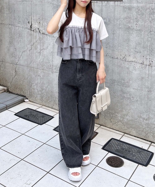 INGNI（イング）の「レースUPボリュームスポサン（サンダル・レディース・ブラック/ベージュ/オフホワイト・M/L）」の14枚目の写真