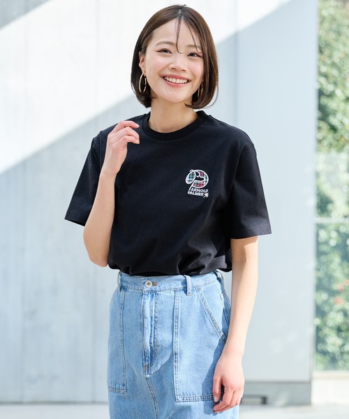 Arnold Palmer（アーノルドパーマー）の「ドッグモチーフ シェア Tシャツ（Tシャツ/カットソー・レディース・ホワイト/グリーン/ブラック・XS/S/M/L/LL）」の8枚目の写真