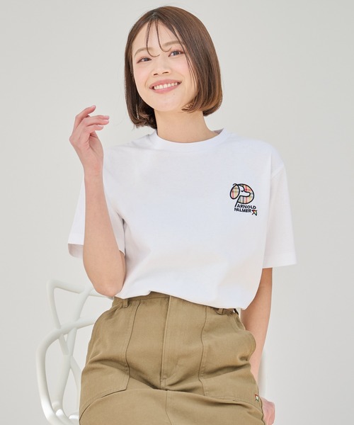 Arnold Palmer（アーノルドパーマー）の「ドッグモチーフ シェア Tシャツ（Tシャツ/カットソー・レディース・ホワイト/グリーン/ブラック・XS/S/M/L/LL）」の6枚目の写真