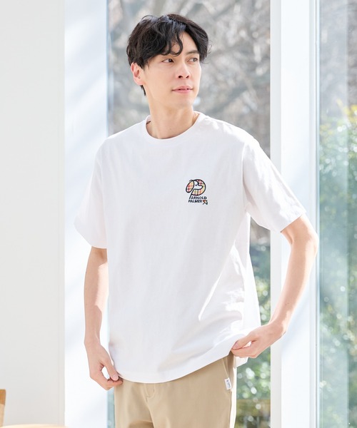 Arnold Palmer（アーノルドパーマー）の「ドッグモチーフ シェア Tシャツ（Tシャツ/カットソー・レディース・ホワイト/グリーン/ブラック・XS/S/M/L/LL）」の4枚目の写真