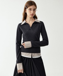 Fano Studios フリルニットポロシャツ chuclla｜フリルニットポロシャツ FQ24S049 Fano Studios