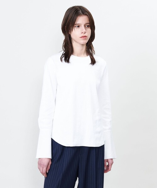 セール】＜ASTRAET＞リブ コンビ クルーネックカットソー（T