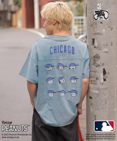 DOUBLE NAME（ダブルネーム）の「MLB×PEANUTSコラボ POPCORN BIG TEE