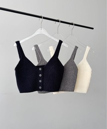 DFFUR. | フロント釦ショートビスチェ(ベスト)