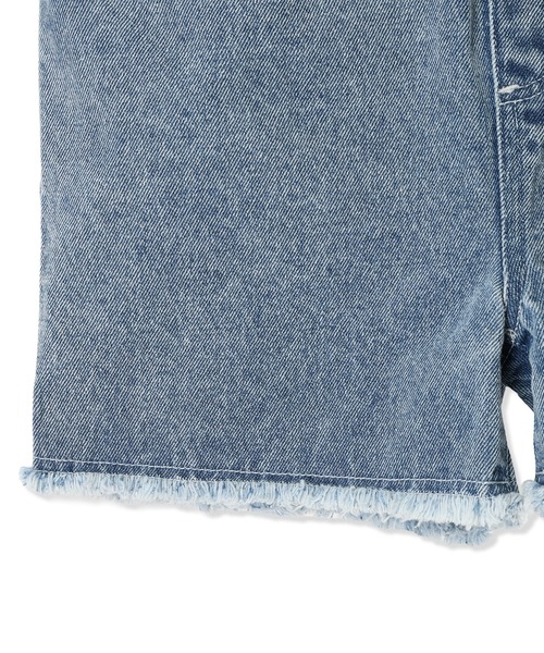 Piet（ピエット）の「【綿100%】裾フリンジ デニム ショートパンツ（その他パンツ・キッズ・ブルー/グレー・130/120/110/100）」の3枚目の写真